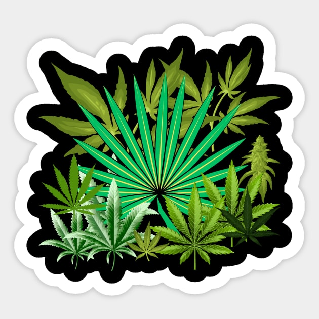 420 FLOWER LEAF DESIGN Sticker by The C.O.B. Store